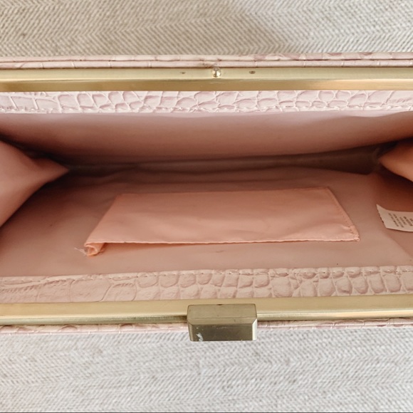 Blush Pink Snakeskin Clutch - Picture 2 of 2